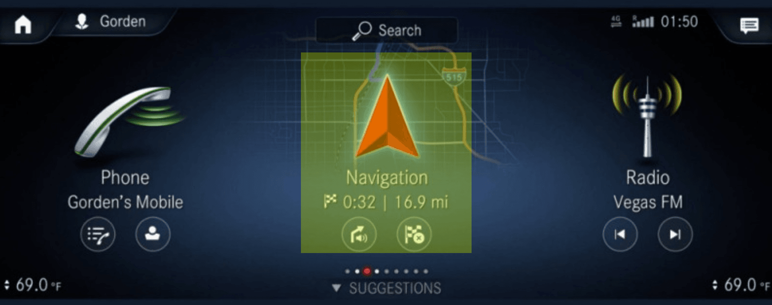 Missing navigation menu on NTG6 display