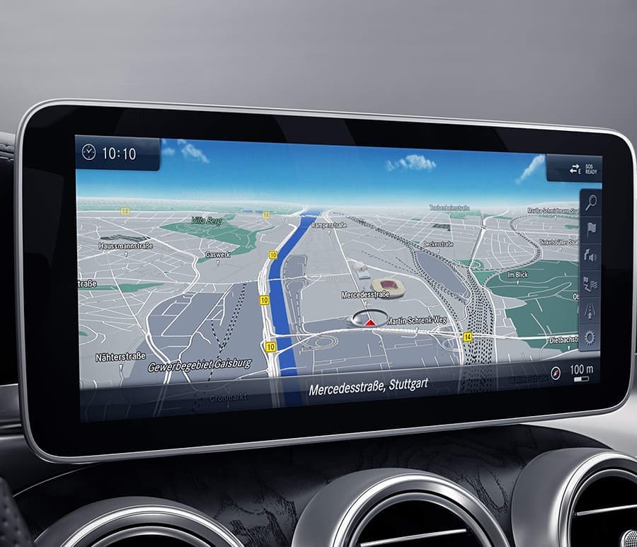 Mercedes COMAND navigation screen