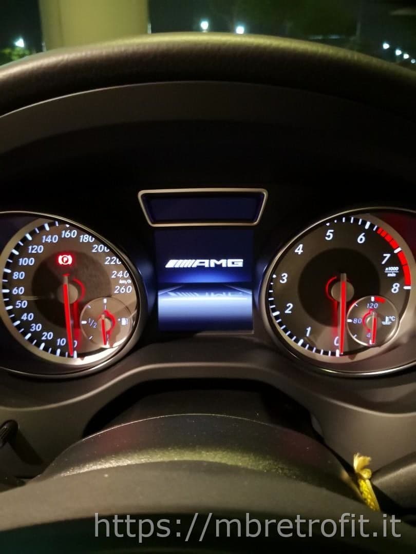 AMG menu shown on a Mercedes W463 cluster, example 6