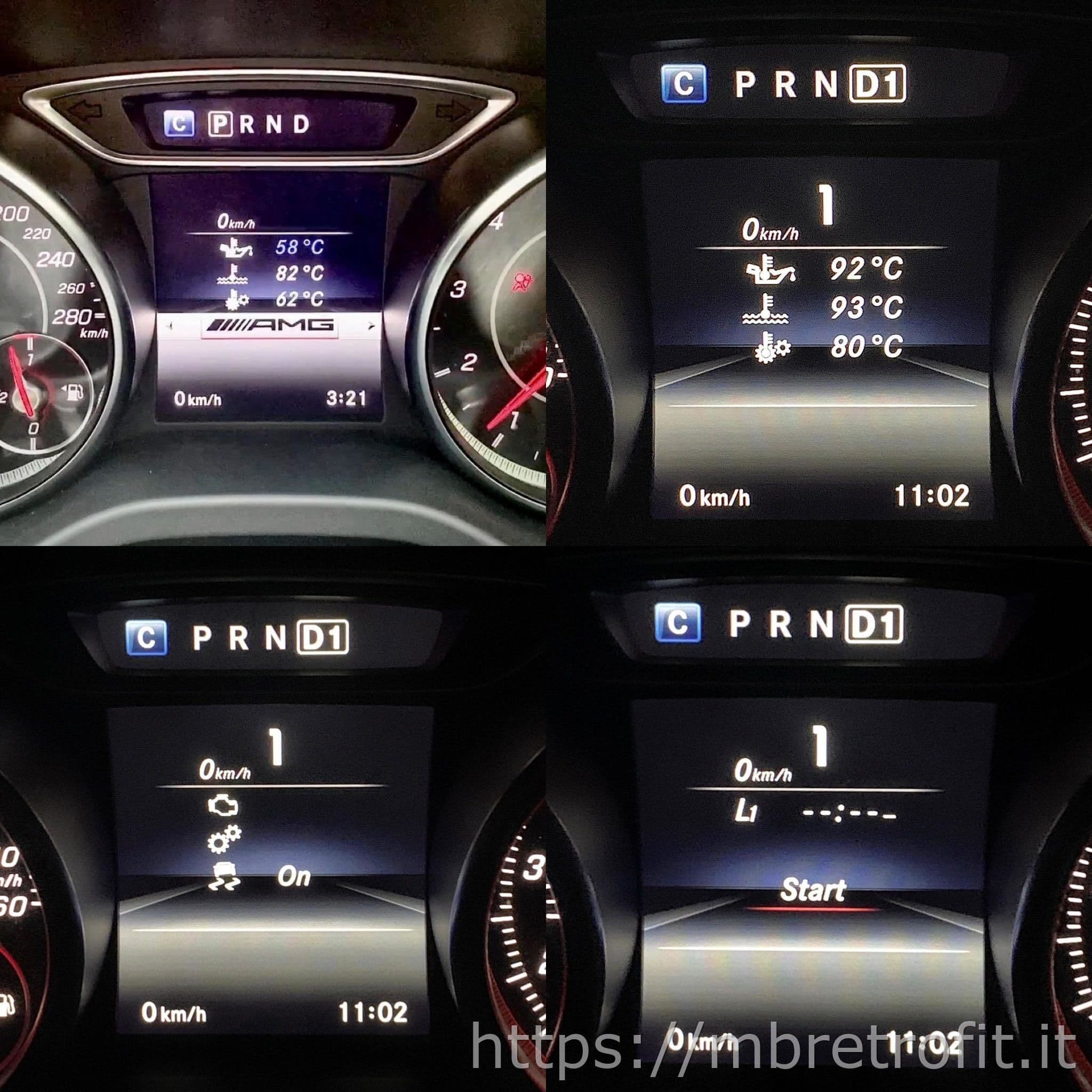 AMG menu shown on a Mercedes W253 cluster, example 20