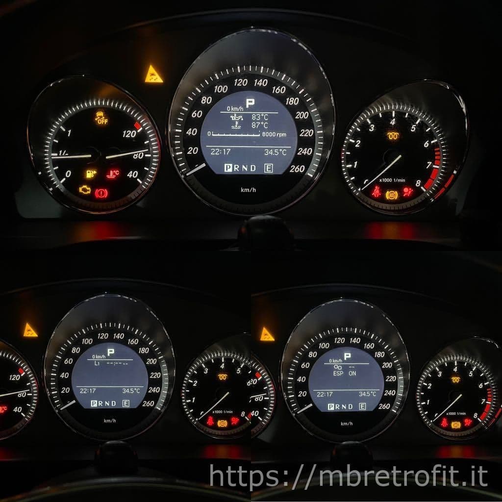 AMG menu shown on a Mercedes W247 cluster, example 27