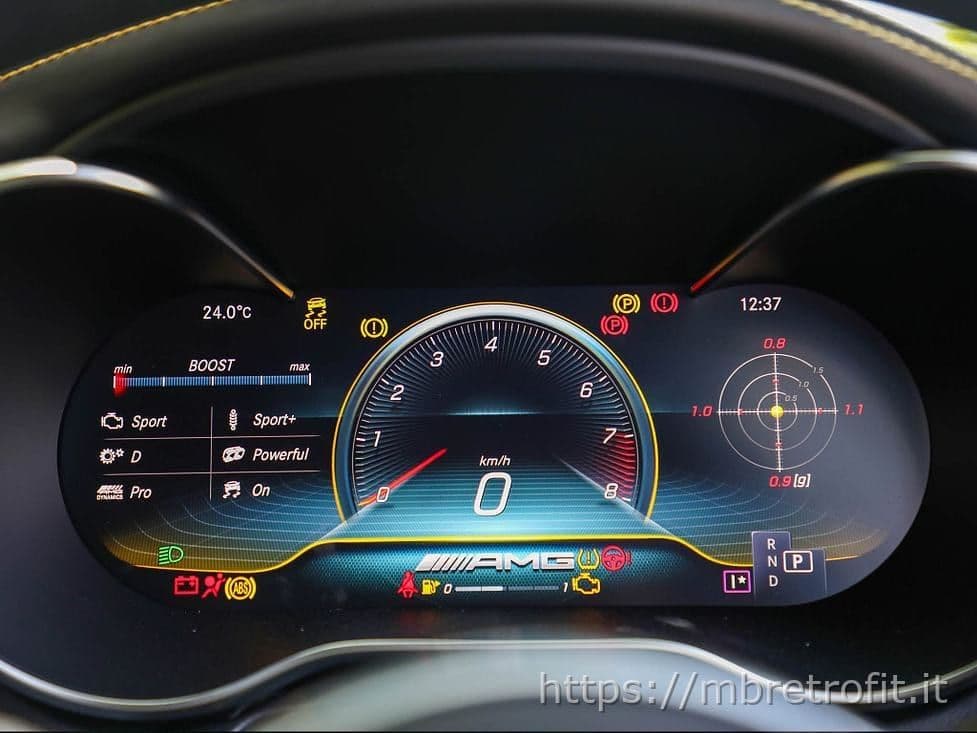 W205 facelift digital cluster